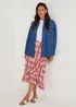 Pink Crinkle Wrap Midi Skirt - 8 Image 4