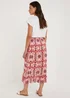 Pink Crinkle Wrap Midi Skirt - 8 Image 3