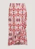Pink Crinkle Wrap Midi Skirt - 8 Image 5