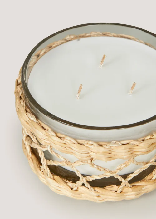 3 Wick Banana Basket Candle (13cm x 8cm) Image 2