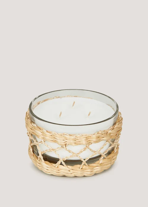 3 Wick Banana Basket Candle (13cm x 8cm) Image 1