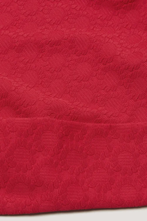 Girls Candy Couture Red Textured Long Sleeve T-Shirt (9-16yrs) - Age 9 Years Image 2