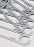10 Pack Grey Plastic Hangers (37cm x 21cm) Image 2