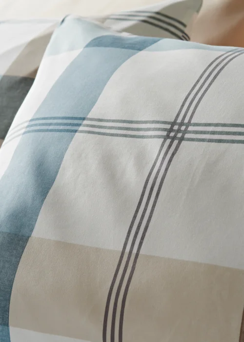 Blue Check Duvet Cover - Single Image 3