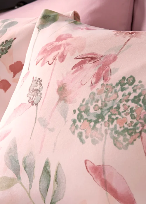 Pink Floral Reversible Duvet Set - Single Image 2