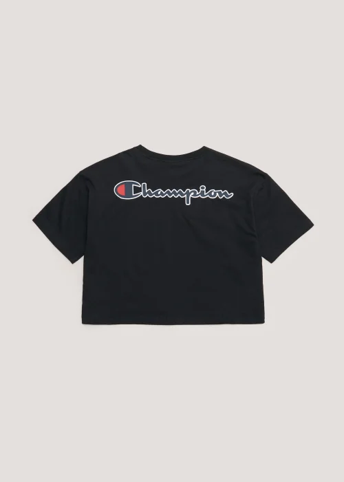 Girls Champion Black Crew Neck Crop Top (Small-XXL) - L - Age 11-12 Image 2