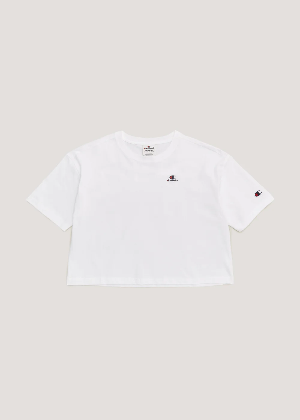 Girls Champion White Crew Neck Crop Top (Small-XXL) - 7-8 Yrs Image 1