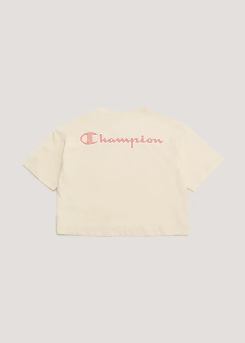 Girls Champion Ecru Crew Neck Crop Top (Small-XXL) - S - Age 7-8 Image 2