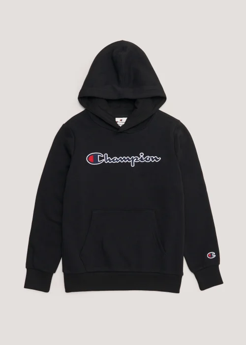 Boys Champion Black Hooded Sweatshirt (Small-XXL) - 7-8 Yrs Image 1