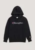 Boys Champion Black Hooded Sweatshirt (Small-XXL) - 7-8 Yrs Image 1
