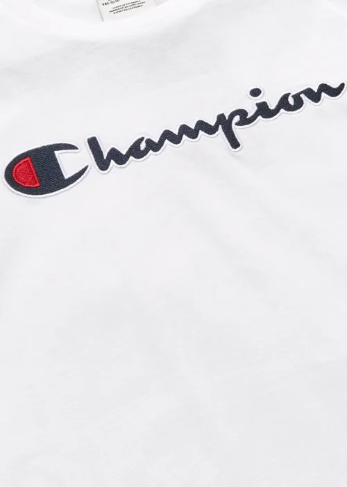 Boys Champion White Crew Neck T-Shirt (Small-XXL) - L - Age 11-12 Image 2
