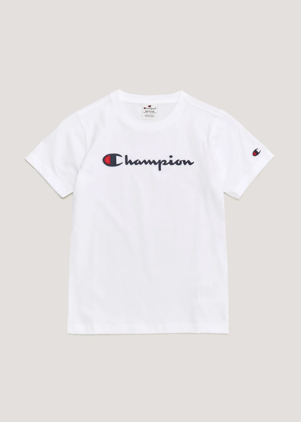 Boys Champion White Crew Neck T-Shirt (Small-XXL) - L - Age 11-12 Image 1