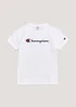 Boys Champion White Crew Neck T-Shirt (Small-XXL) - L - Age 11-12 Image 1