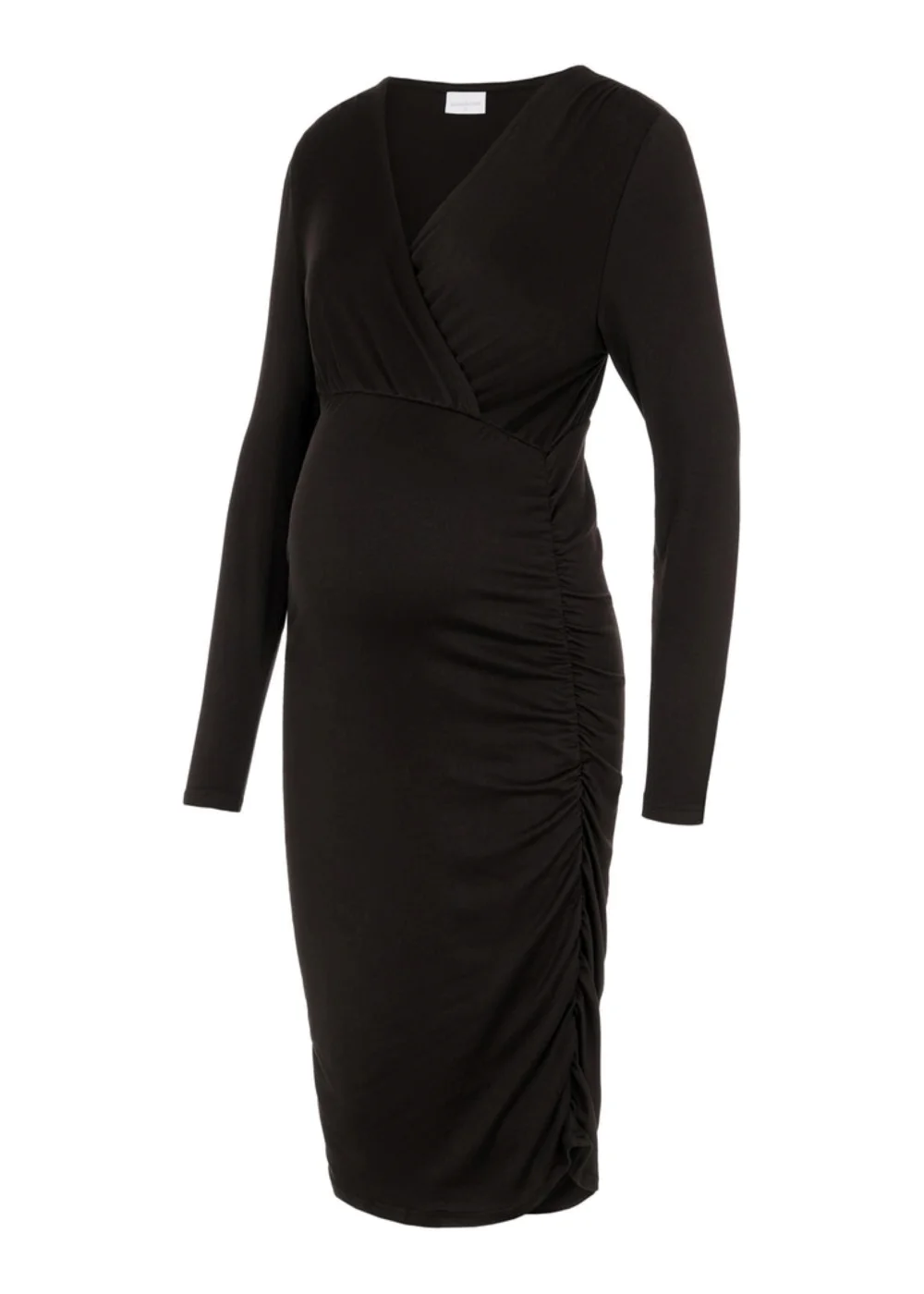 Mamalicious Maternity Tess Black Long Sleeve Jersey Dress - 8 Image 1