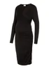 Mamalicious Maternity Tess Black Long Sleeve Jersey Dress - 8 Image 1