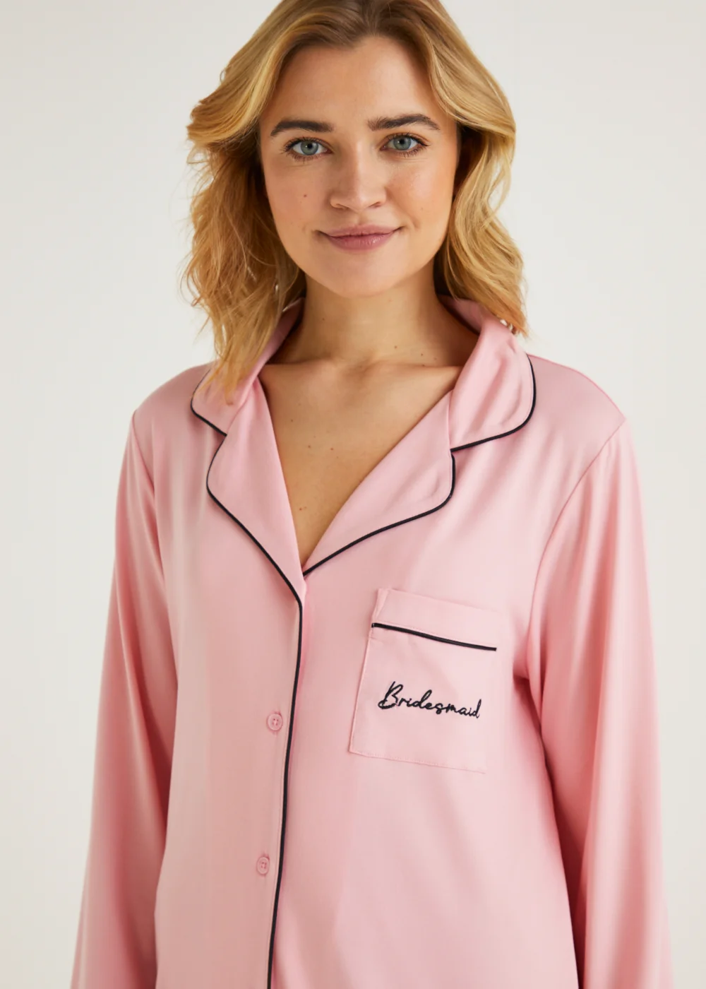 Pink Bridesmaid Nightie - Small Image 2