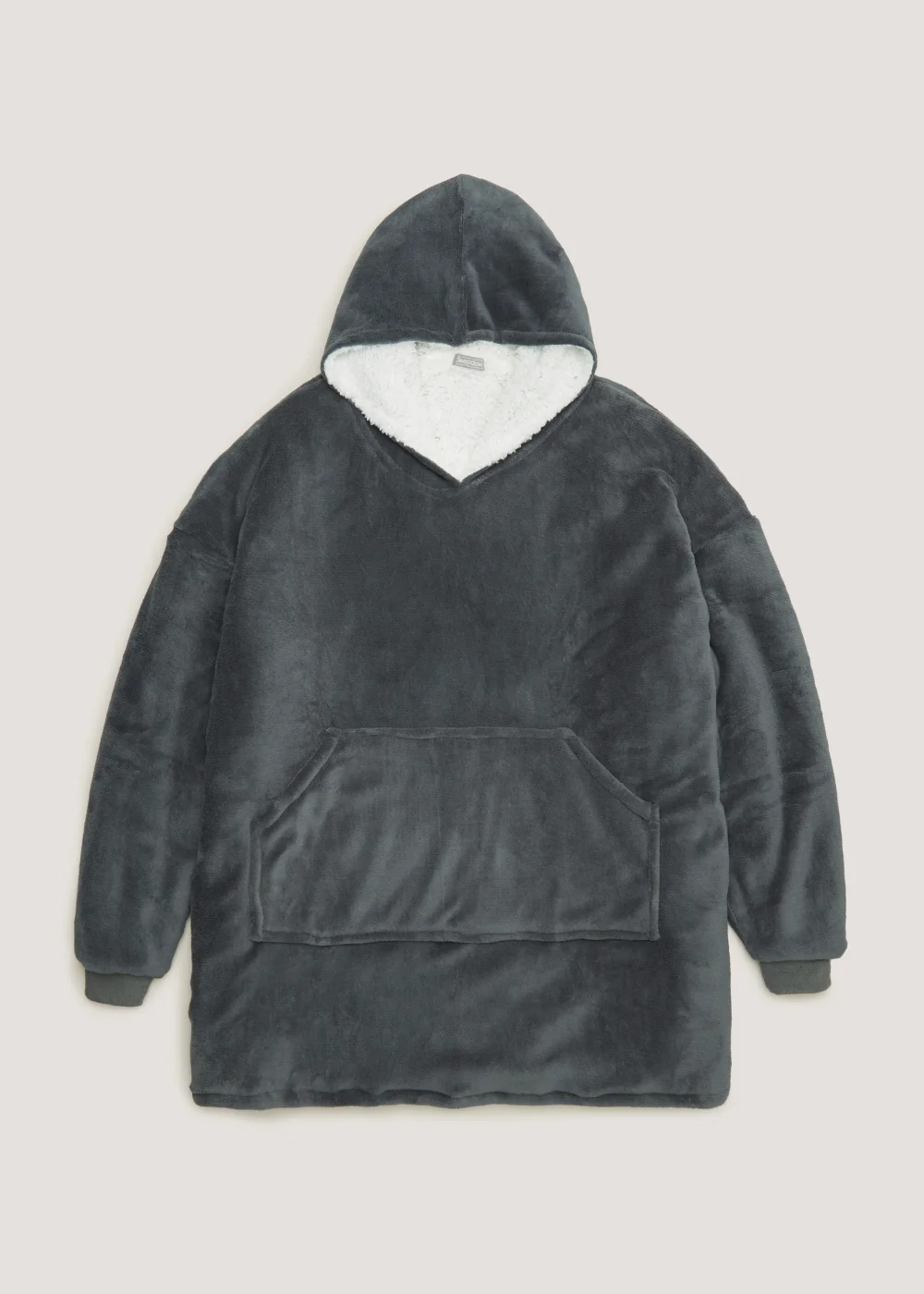 Dark Grey Long Snuggle Hoodie (One Size) Image 4