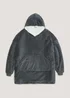 Dark Grey Long Snuggle Hoodie (One Size) Image 4
