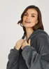 Dark Grey Long Snuggle Hoodie (One Size) Image 2