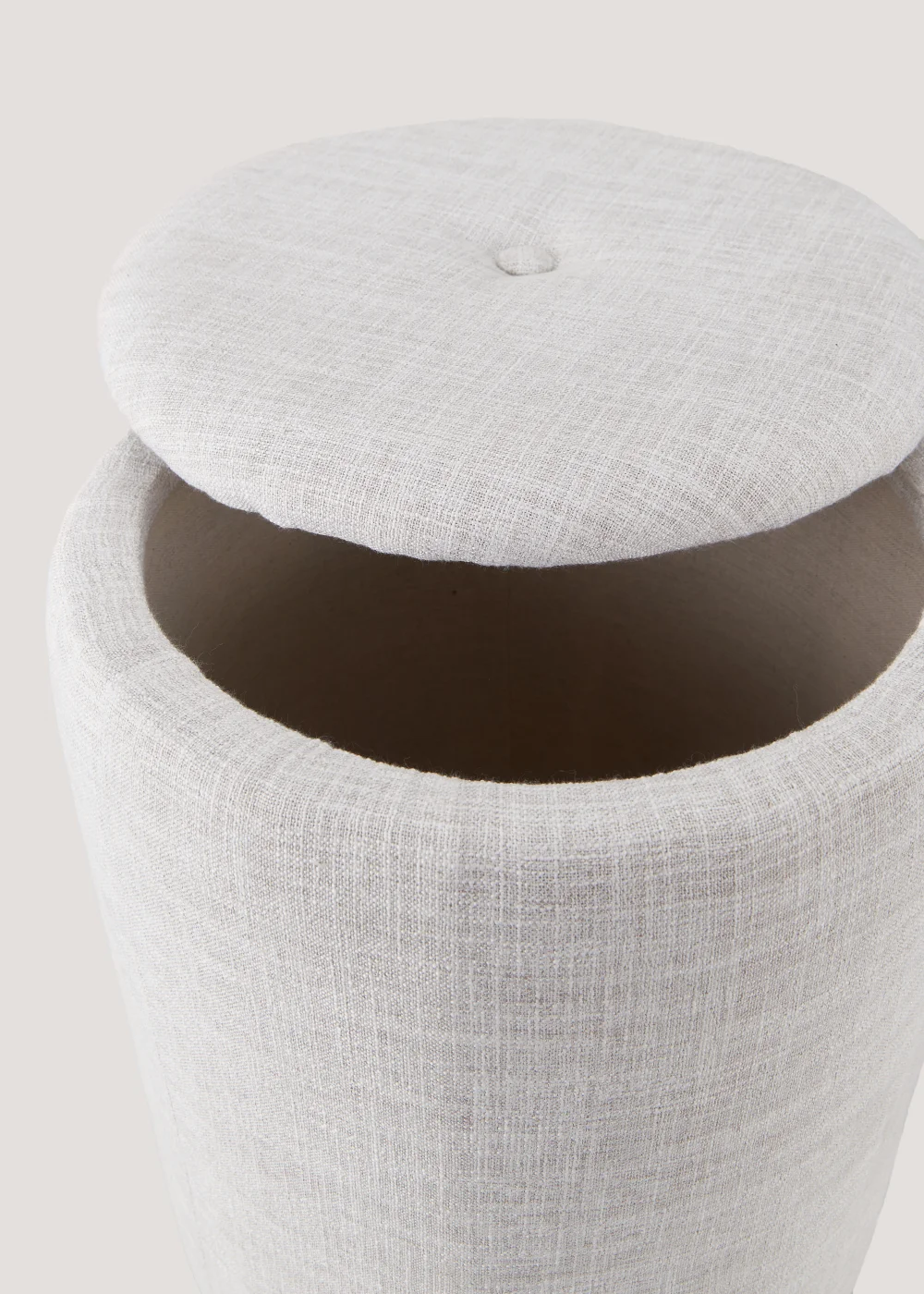 Natural Linen Storage Pouffe (45cm x 43cm x 40cm) Image 2