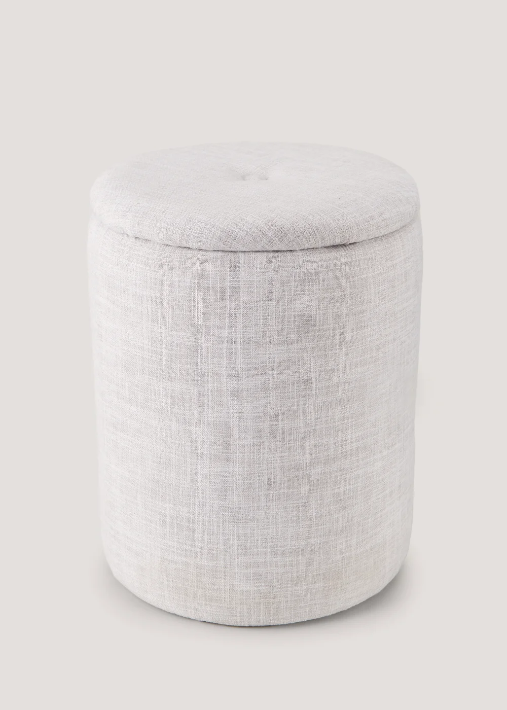 Natural Linen Storage Pouffe (45cm x 43cm x 40cm) Image 1