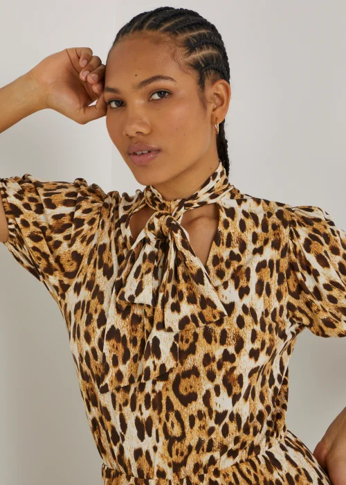 Be Beau Brown Leopard Jumpsuit - 8 Image 4