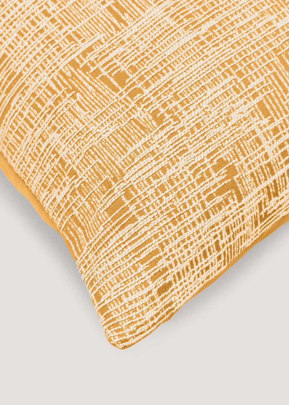 Yellow Crosshatch Cushion (43cm x 43cm) Image 2