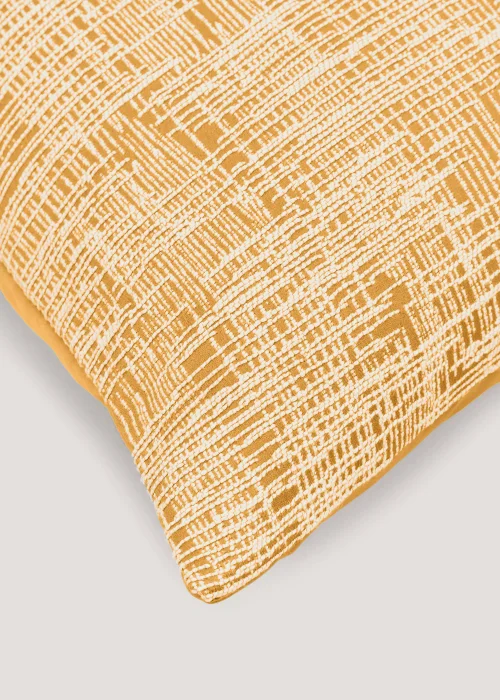 Yellow Crosshatch Cushion (43cm x 43cm) Image 2