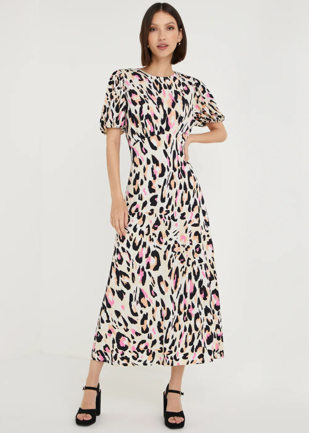 Et Vous Ecru Animal Print Midi Dress - 8 Image 1