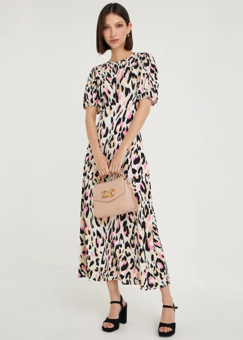 Et Vous Ecru Animal Print Midi Dress - 8 Image 5