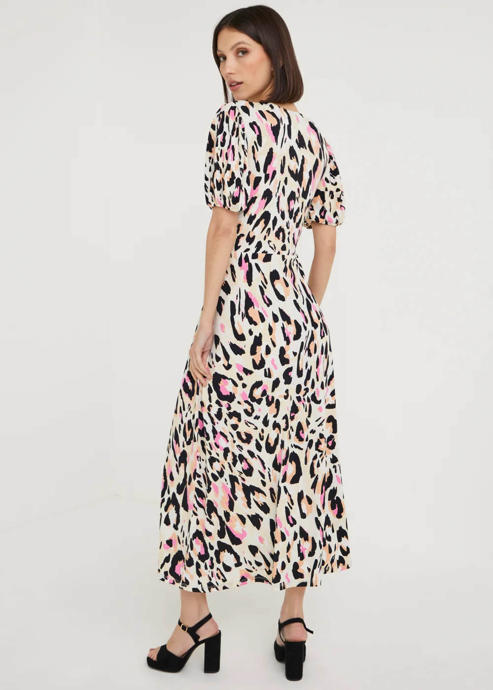 Et Vous Ecru Animal Print Midi Dress - 8 Image 3