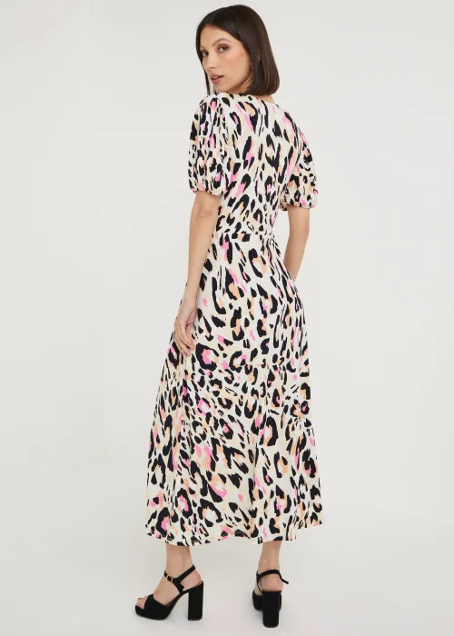 Et Vous Ecru Animal Print Midi Dress - 8 Image 3