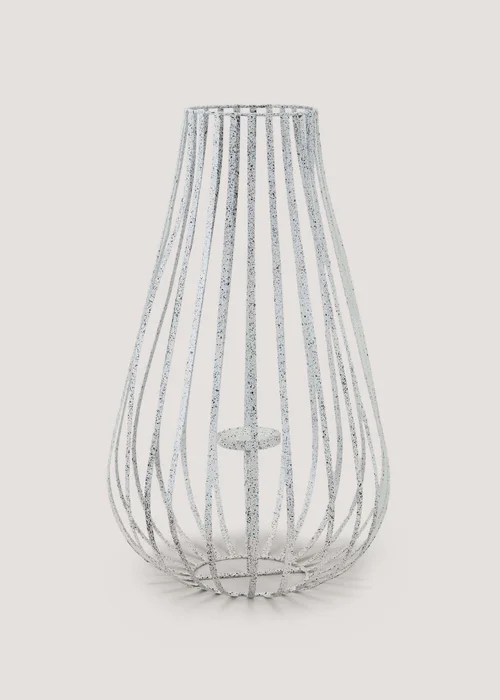 Grey Speckle Metal Lantern (60cm) Image 1