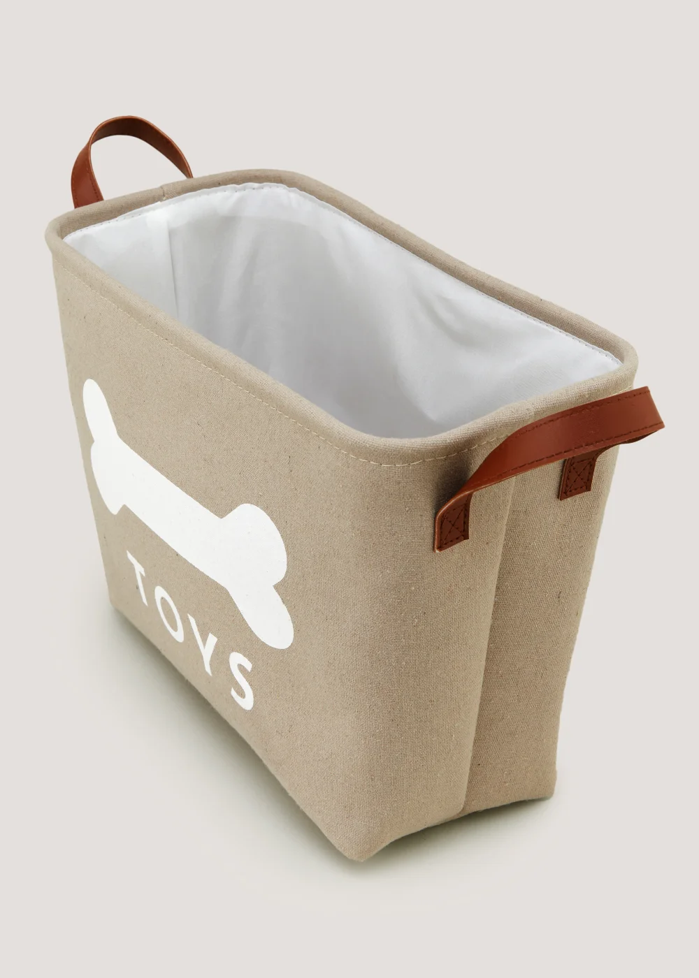Natural Canvas Pet Toy Basket (26cm x 35cm x 17.5cm) Image 2
