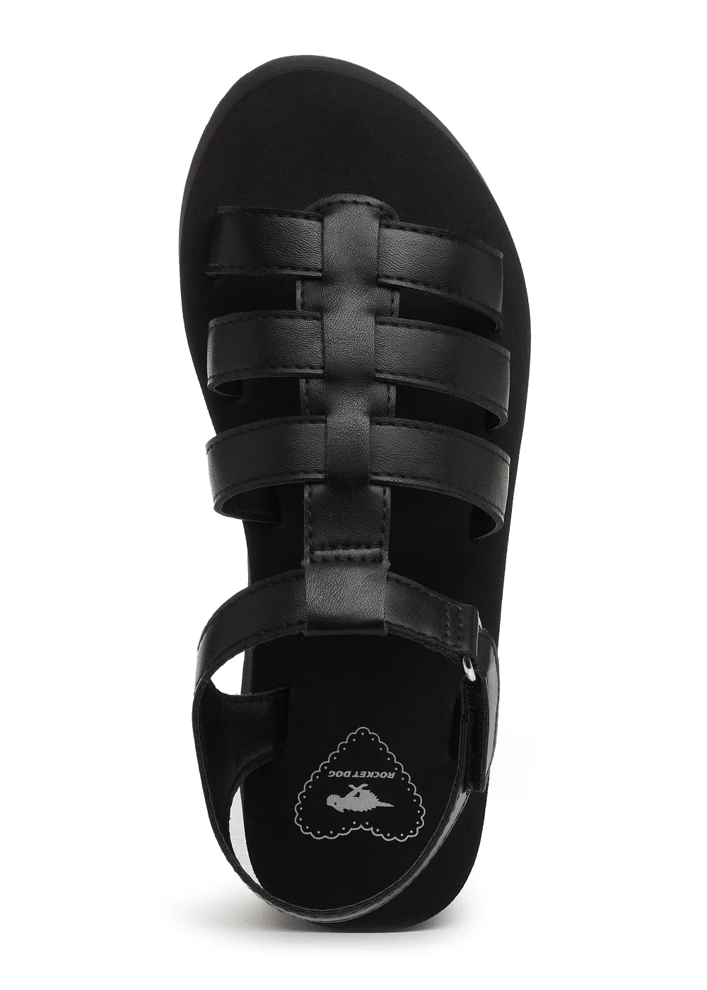 Rocket Dog Helio Terrence Black PU Wedges - Size 3 Image 4