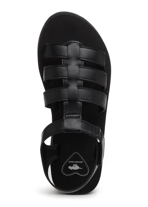 Rocket Dog Helio Terrence Black PU Wedges - Size 3 Image 4