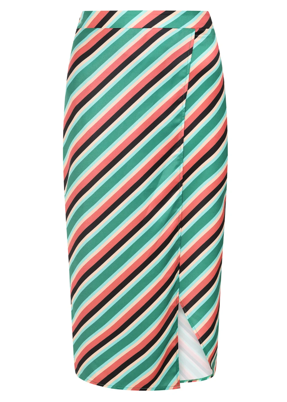 Little Mistress Multicoloured Stripe Midaxi Skirt - 14 Image 4