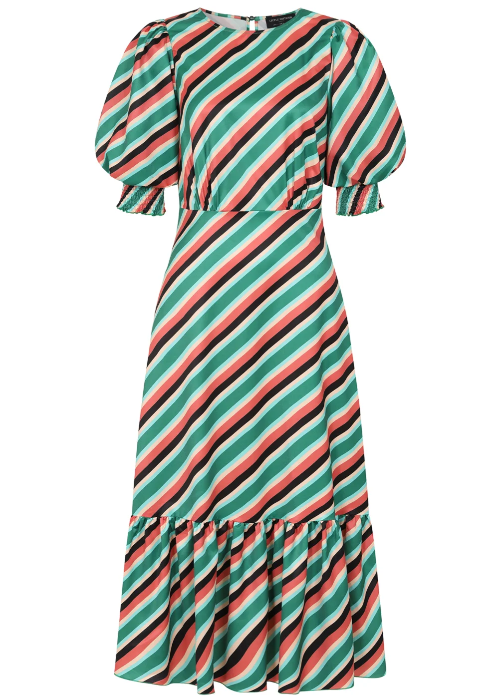 Little Mistress Multicoloured Stripe Midaxi Dress - Size 6 Image 4