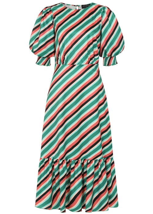 Little Mistress Multicoloured Stripe Midaxi Dress - Size 6 Image 4