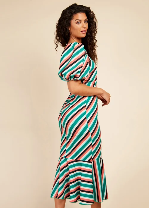 Little Mistress Multicoloured Stripe Midaxi Dress - Size 6 Image 2