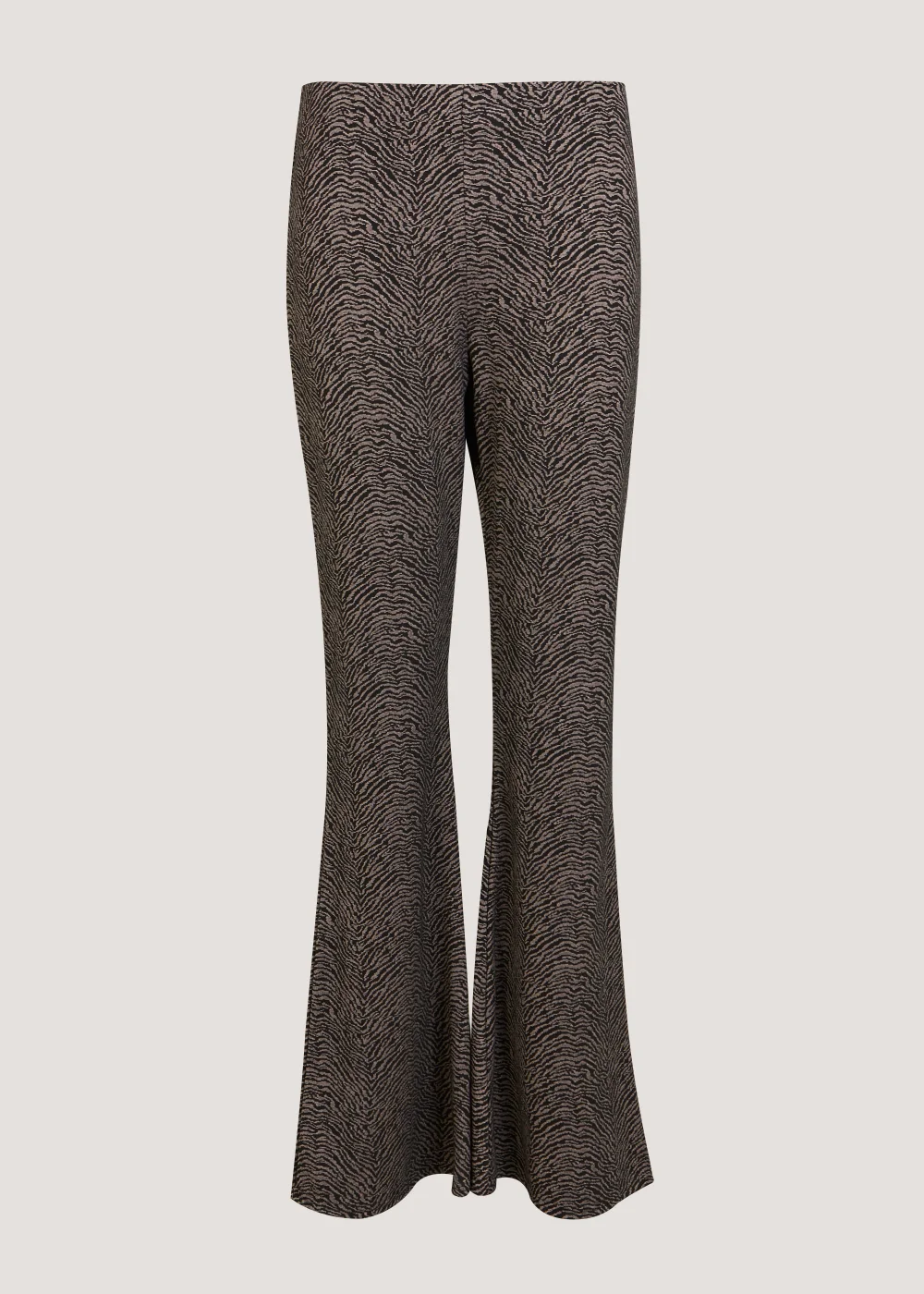 Brown Animal Print Flared Leggings - 8 Image 5