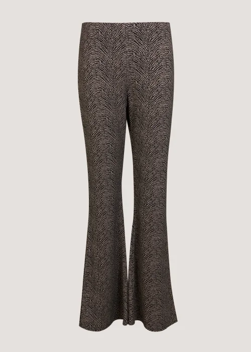 Brown Animal Print Flared Leggings - 8 Image 5