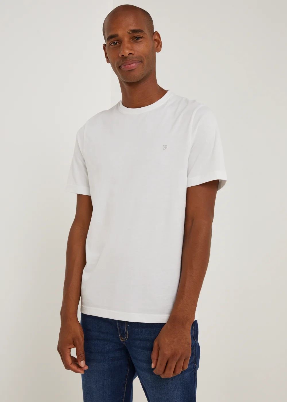 Farah Eddie White T-Shirt - Medium Image 1