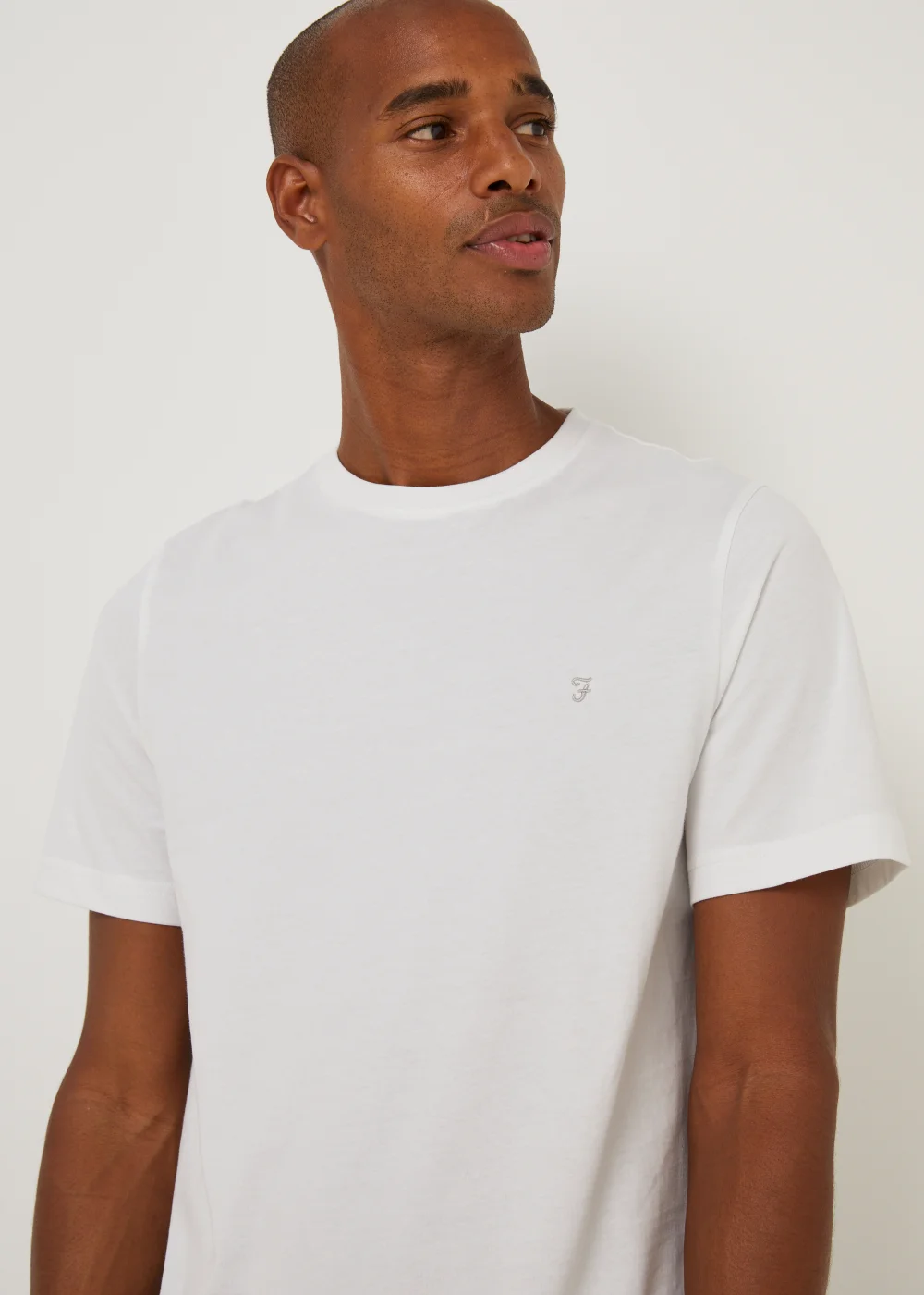 Farah Eddie White T-Shirt - Medium Image 3