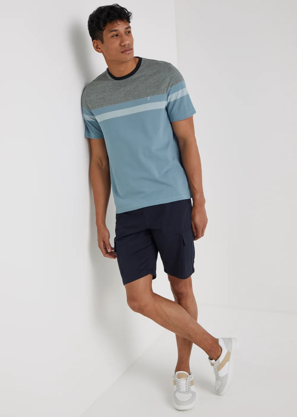 Farah Page Blue Two Tone T-Shirt - XL Image 2
