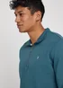Farah Aintree Teal Quarter Zip Top - Extra Large Image 4