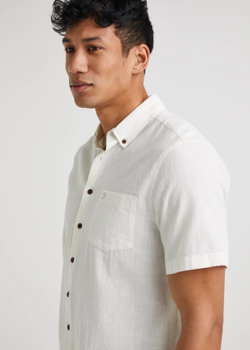 Farah Densmore White Short Sleeve Shirt - Small Image 4
