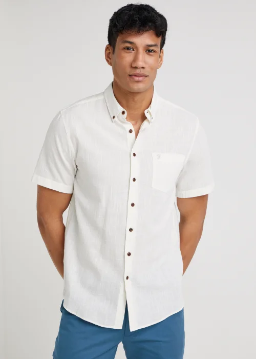 Farah Densmore White Short Sleeve Shirt - Small Image 1