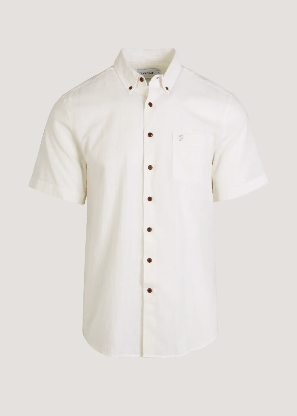 Farah Densmore White Short Sleeve Shirt - Small Image 2