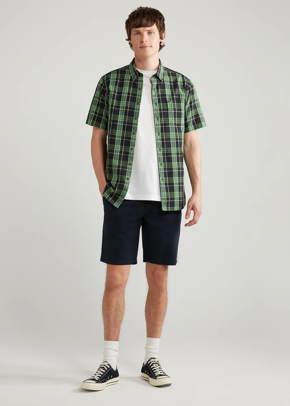 Farah Sullivan Green Short Sleeve Shirt - Small Image 1